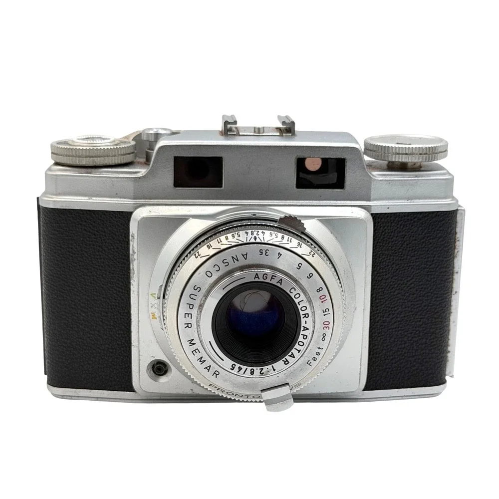 Ansco Super Memar 35mm Film Camera Agfa Color-Apotar 2.8/45 Lens Germany